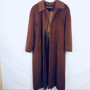 Escada long brown coat